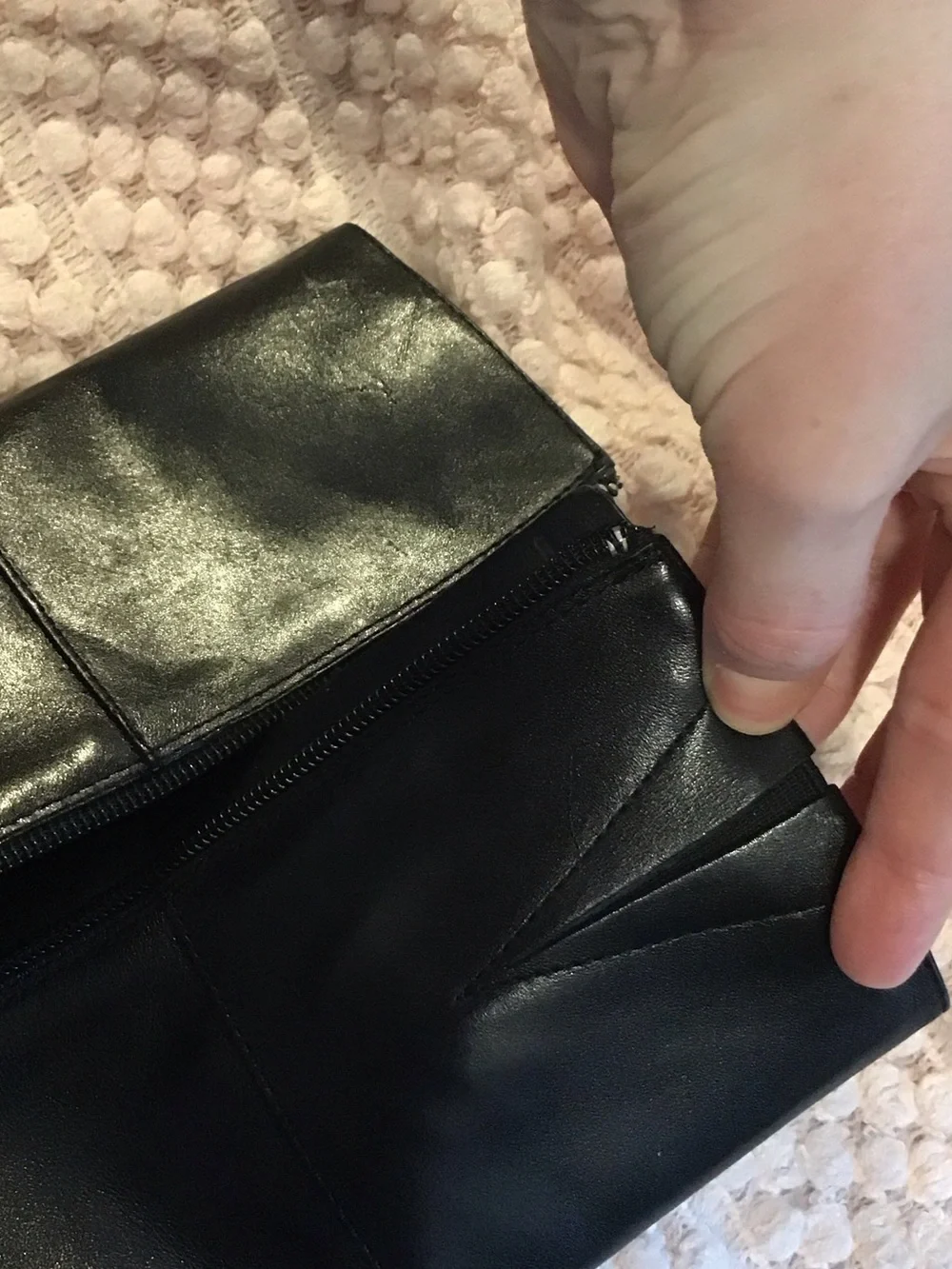 Lauren Ralph Lauren Black Leather Riding Boots with Gold Hardware